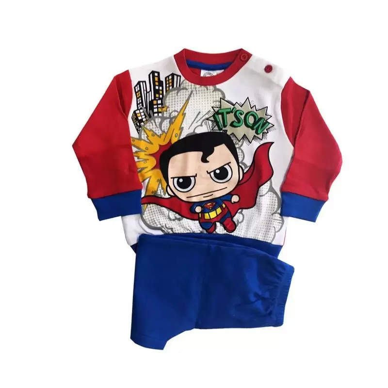PIGIAMA SUPERMAN BABY - EROE IN CALDO COTONE