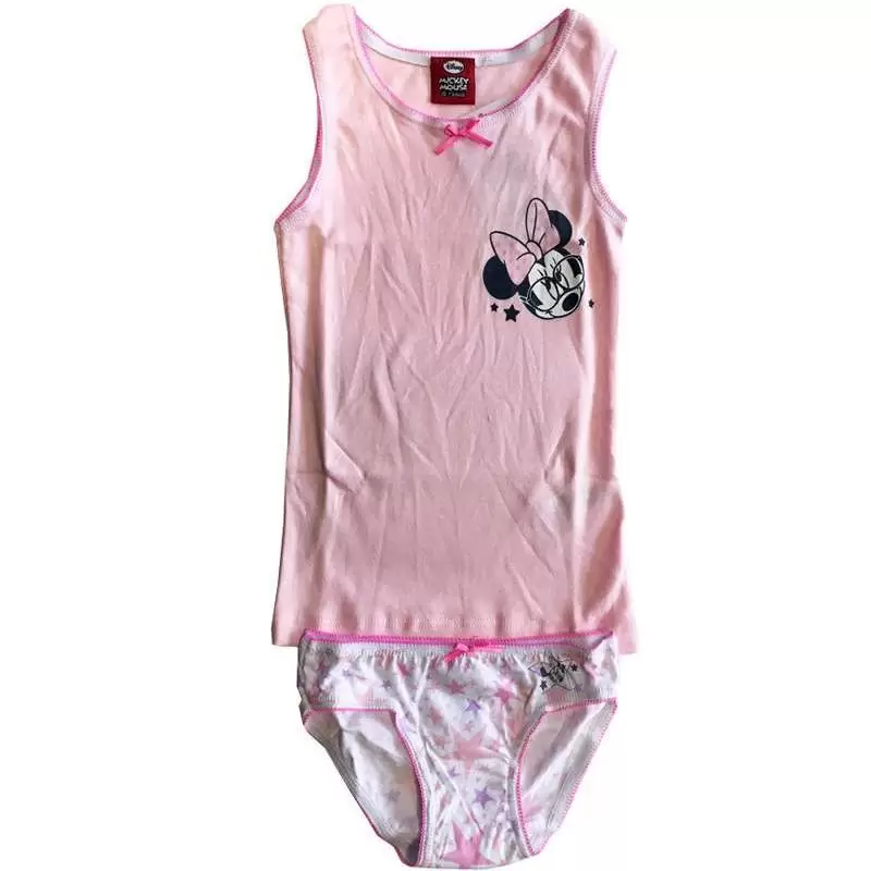 COMPLETINO INTIMO MINNIE - CANOTTA E SLIP ROSA