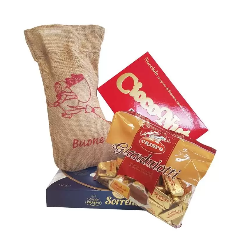 CALZA BEFANA CON PRALINE AL CIOCCOLATO - KIT