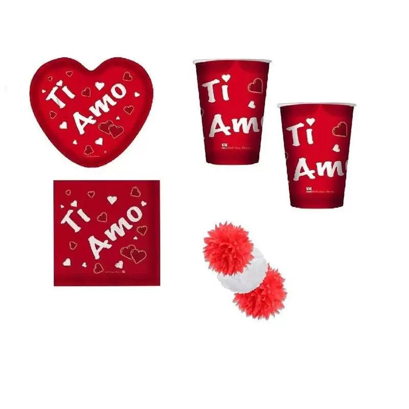 KIT N.53 SAN VALENTINO - COORDINATO TAVOLA ROMANTICO