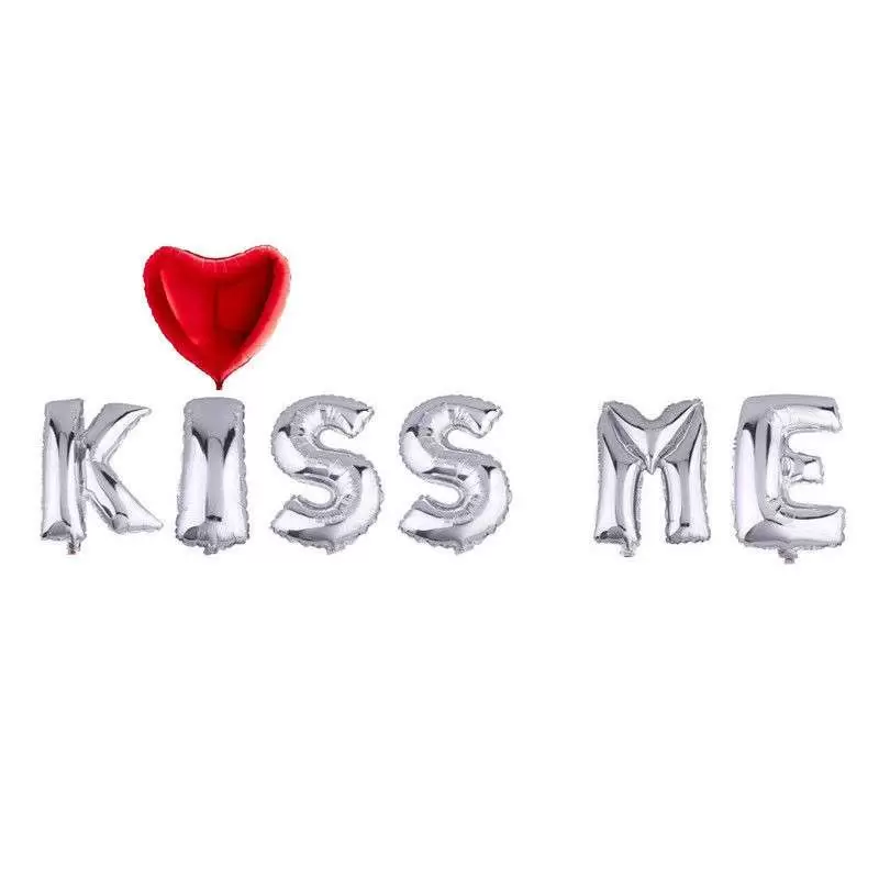 PALLONCINI SCRITTA KISS ME - IDEE SAN VALENTINO