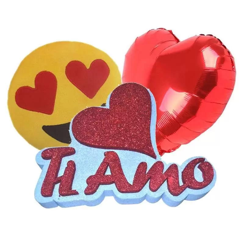 REGALO PER SAN VALENTINO - CUSCINO, PALLONCINO E SCRITTA