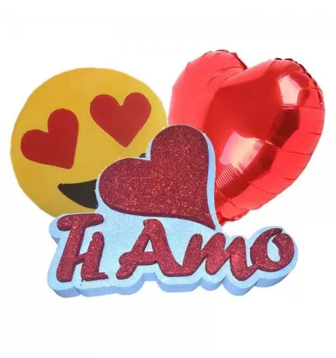 REGALO PER SAN VALENTINO - CUSCINO, PALLONCINO E SCRITTA