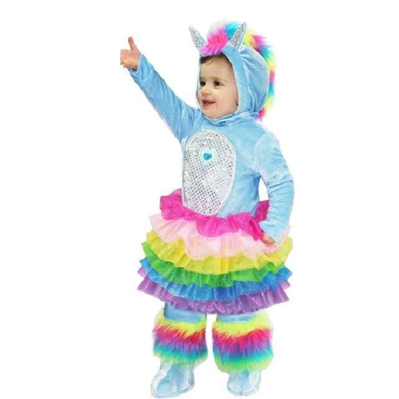 Costume unicorno colorato per bambina