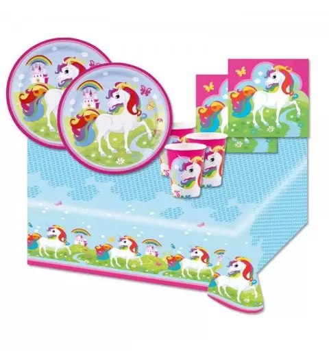 KIT N.3 RAINBOW UNICORN - ACCESSORI PER LA TAVOLA