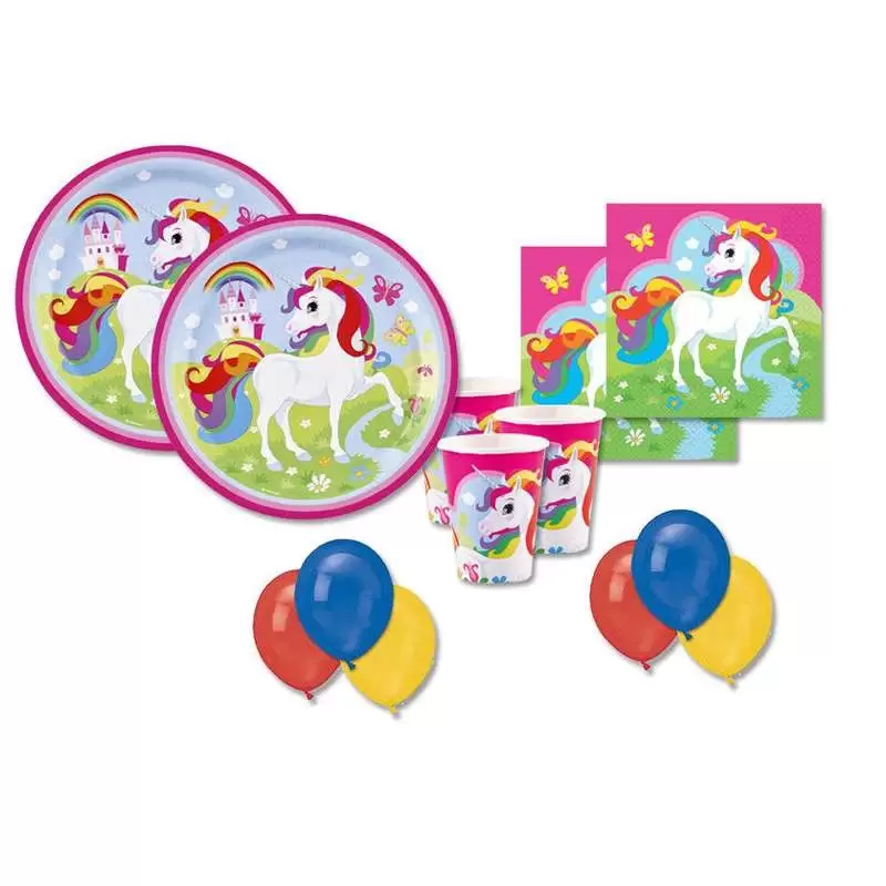 KIT N.22 RAINBOW UNICORN - ADDOBBI PER LA FESTA