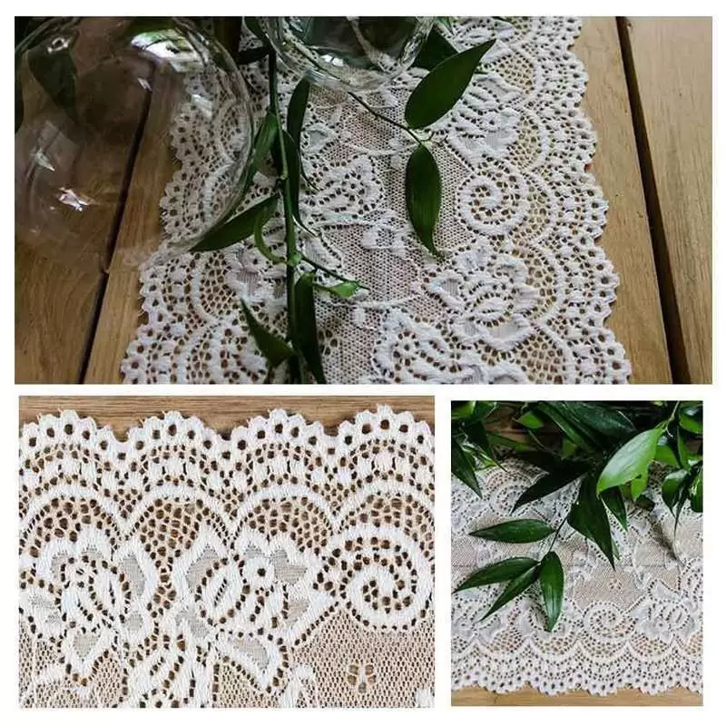 ROTOLO DI PIZZO BIANCO - DECORAZIONE PER TAVOLI