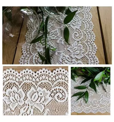 ROTOLO DI PIZZO BIANCO - DECORAZIONE PER TAVOLI