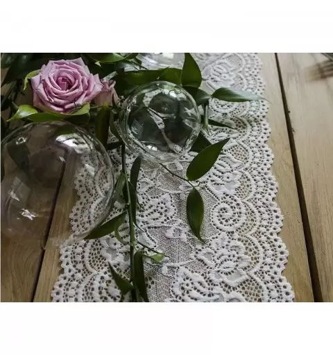 ROTOLO DI PIZZO BIANCO - DECORAZIONE PER TAVOLI