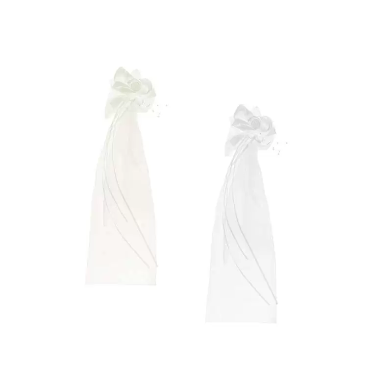 FIORE CON CODA PER SEDIE - DECORAZIONE IN TULLE