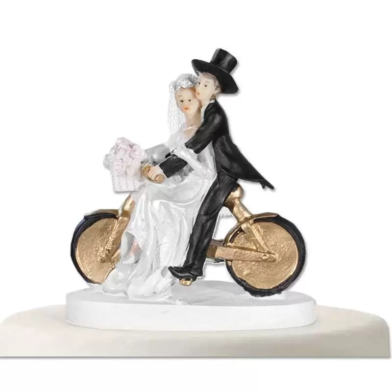 CAKE TOPPER - SPOSI IN BICICLETTA