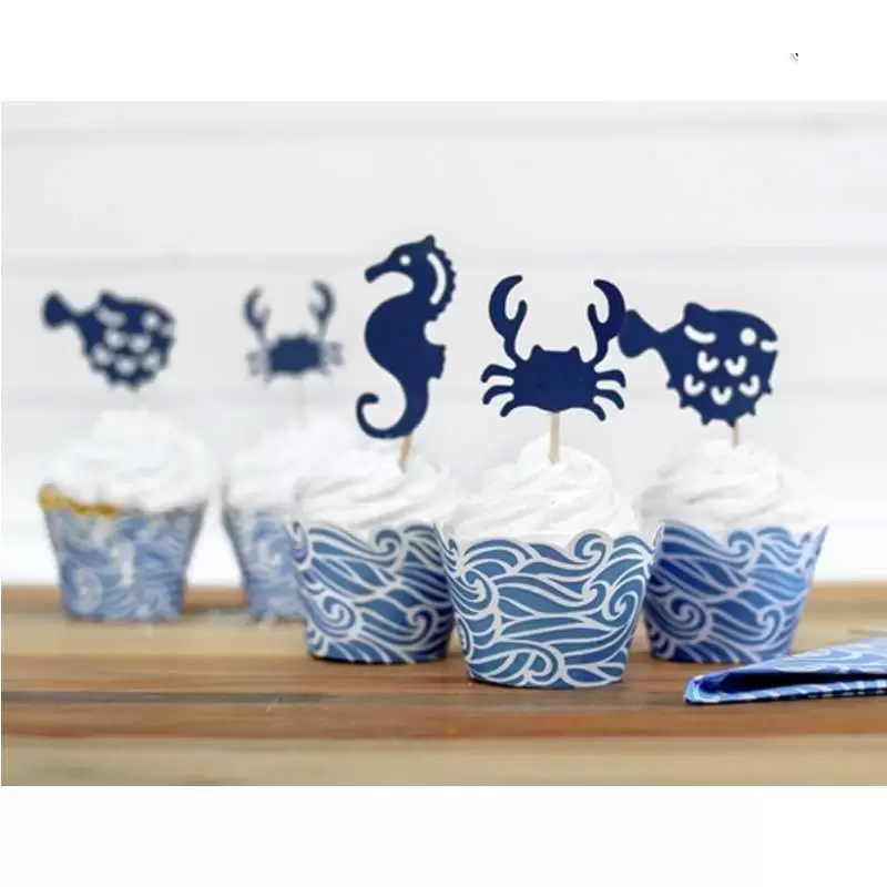 CAKE TOPPER - ANIMALI MARINI