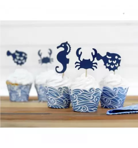 CAKE TOPPER - ANIMALI MARINI