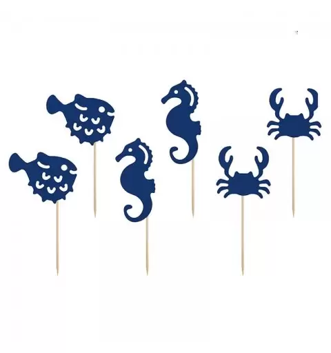 CAKE TOPPER - ANIMALI MARINI