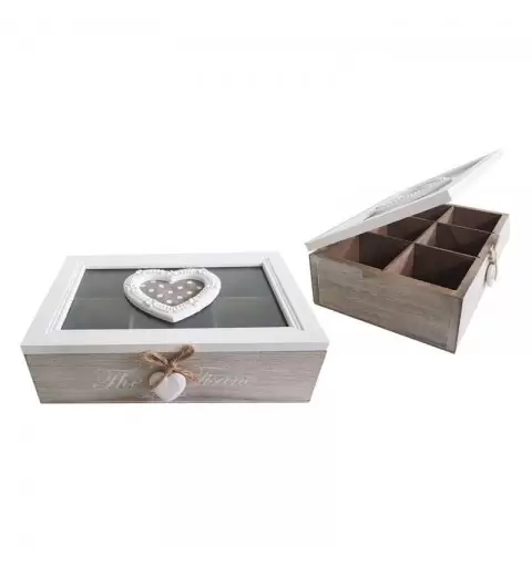 SCATOLA LEGNO CON CUORE - IDEA REGALO