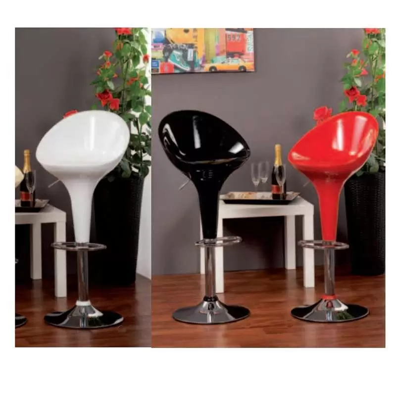 SGABELLO GIREVOLE - ROSSO BIANCO O NERO