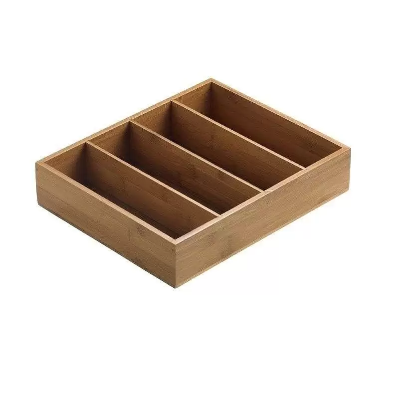 SCATOLA PORTA BUSTINE DI TÈ - VASSOIO CON SCOMPARTI IN LEGNO