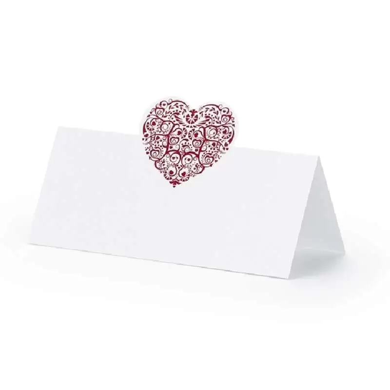 SEGNAPOSTO DI CARTA - CON CUORE ROSSO