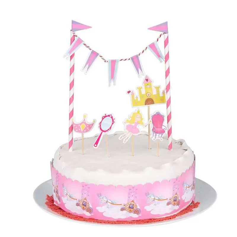 TOPPER TORTA PRINCIPESSA - DECORAZIONE CON BORDOTORTA