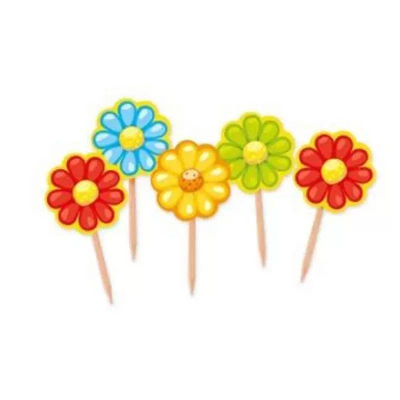 STUZZICADENTI A FORMA DI FIORI - PER COMPLEANNI PETALOSI