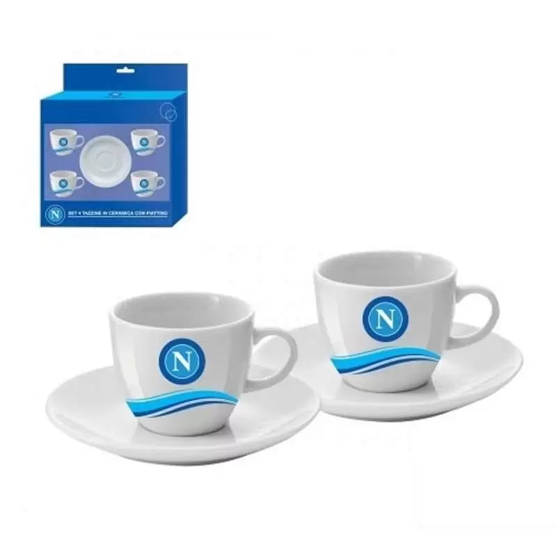 SET 4 TAZZINE NAPOLI - IDEA REGALO PER VERI TIFOSI