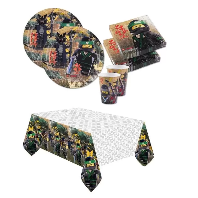 KIT N.16 LEGO NINJAGO - ACCESSORI TAVOLA PER COMPLEANNO