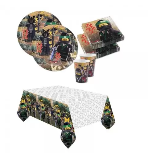 KIT N.16 LEGO NINJAGO - ACCESSORI TAVOLA PER COMPLEANNO