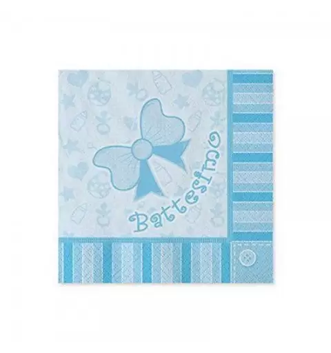 KIT N.54 BATTESIMO CELESTE - FIOCCO QUADRATO ACCESSORI TAVOLA