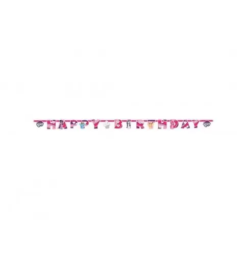 GHIRLANDA FESTONE HAPPY BIRTHDAY COMPLEANNO BAMBINA LITTLE PONY 