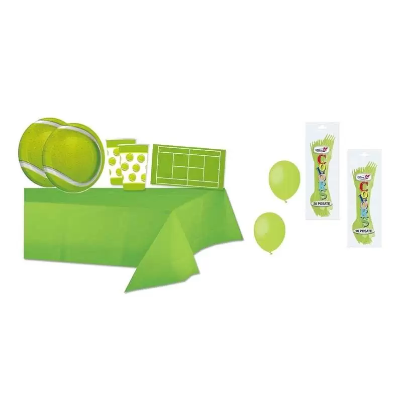 KIT N.6 TENNIS - COORDINATO TAVOLA PER COMPLEANNO