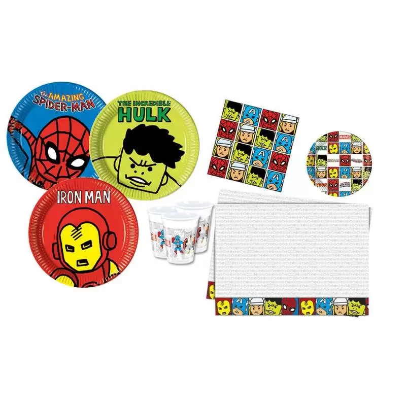 KIT N.42 AVENGERS COMICS - SET TAVOLA PER FESTE