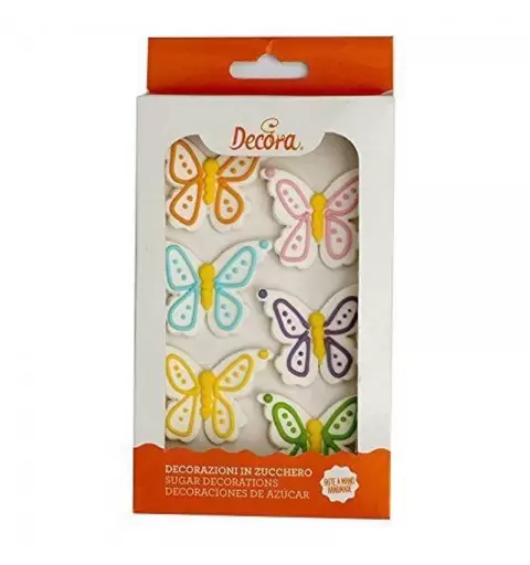 FARFALLE DI ZUCCHERO DECORA - DECORAZIONI PER TORTE