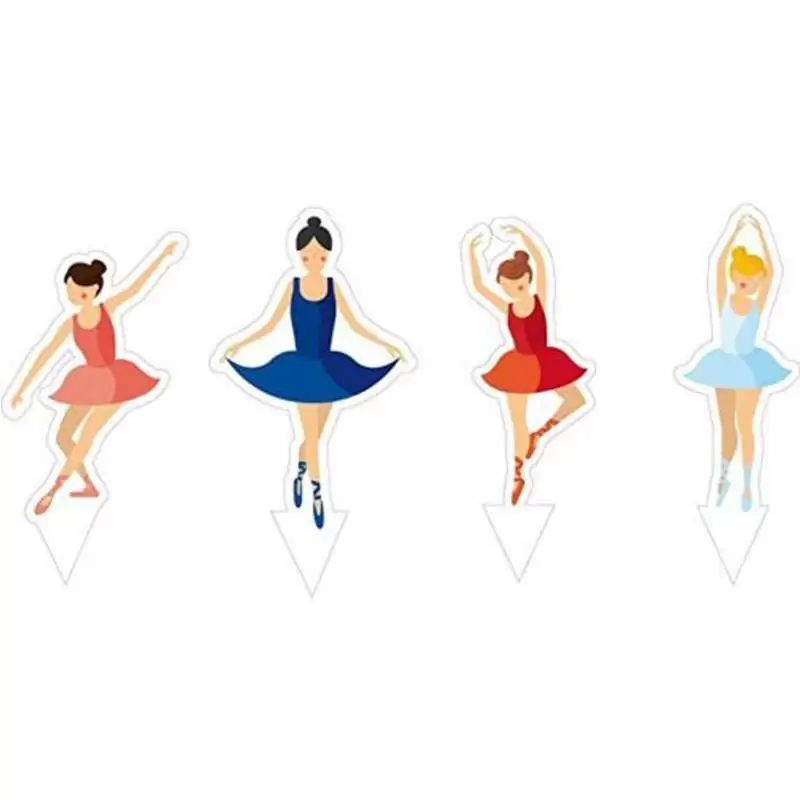 PICK BALLERINA - DECORAZIONI IN CARTA PER TORTE