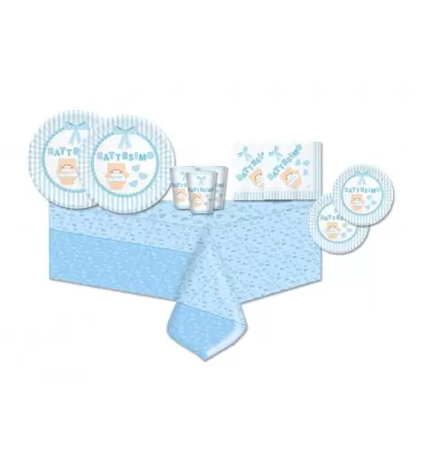 KIT N 43 - BATTESIMO CULLA  CELESTE ACCESSORI TAVOLA