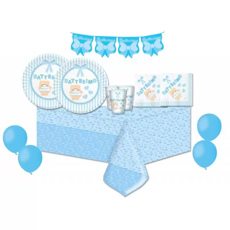 BATTESIMO CULLA CELESTE KIT N 1
