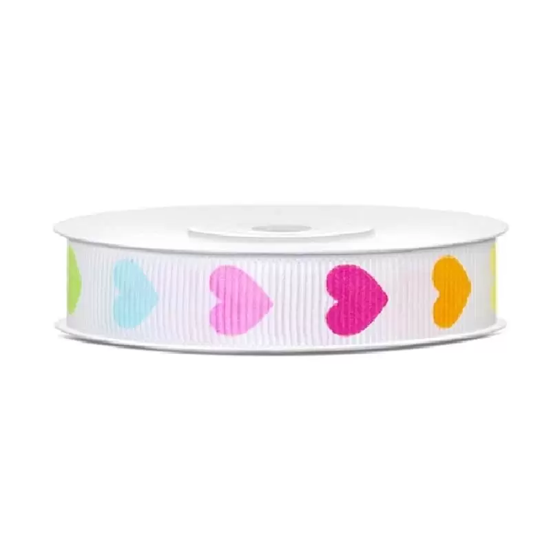 ROTOLO NASTRO CON CUORI COLORATI - PER DECORAZIONI