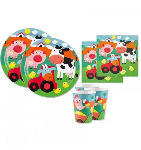 KIT N.2 FUN FARM - ACCESSORI TAVOLA ALLEGRA FATTORIA