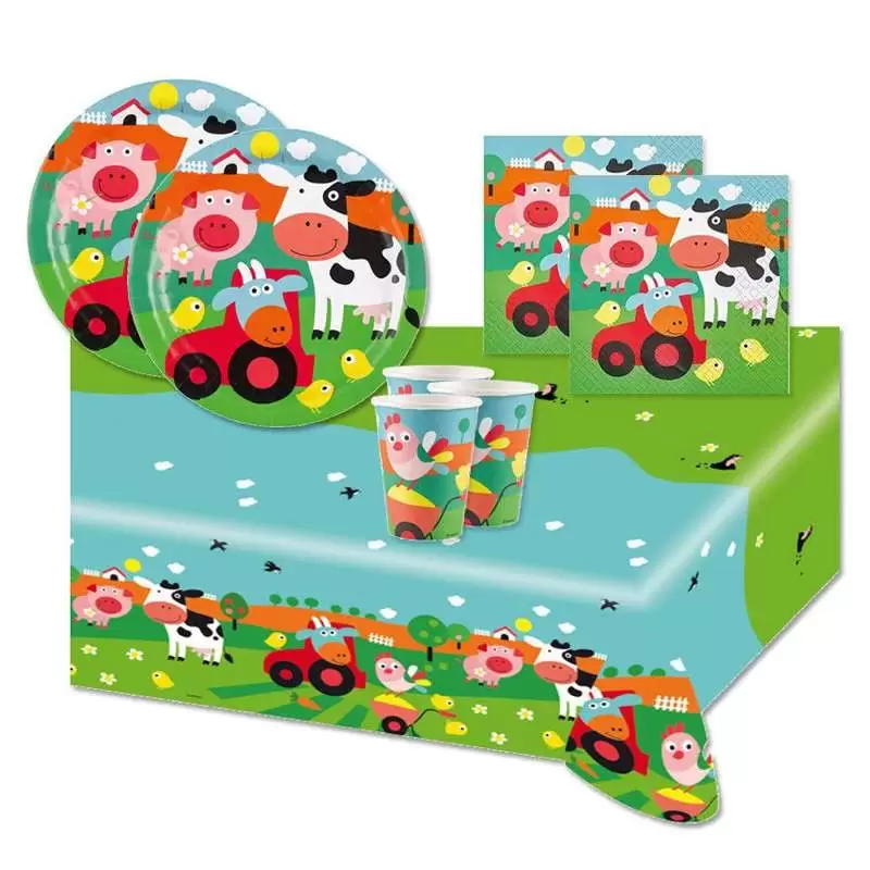 KIT N.3 FUN FARM - ARTICOLI PER LA TAVOLA ALLEGRA FATTORIA