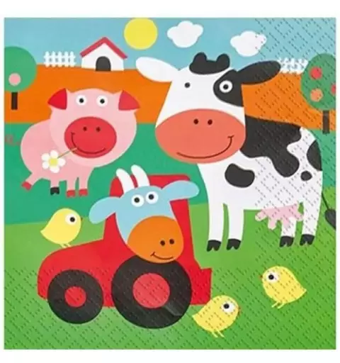 TOVAGLIOLI FUN FARM - ACCESSORI TAVOLA PER FESTE