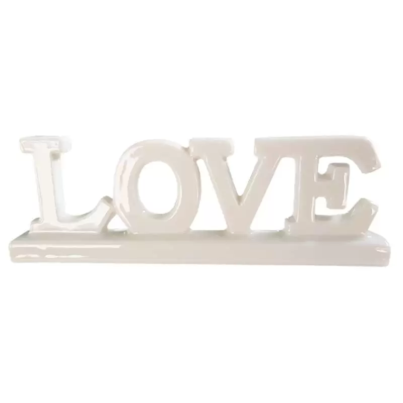 SCRITTA LOVE IN CERAMICA - SEGNAPOSTO WEDDING