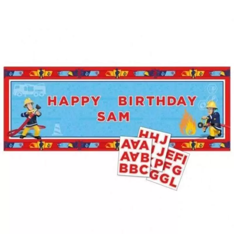 BANNER SAM IL POMPIERE - FESTONE PERSONALIZZABILE
