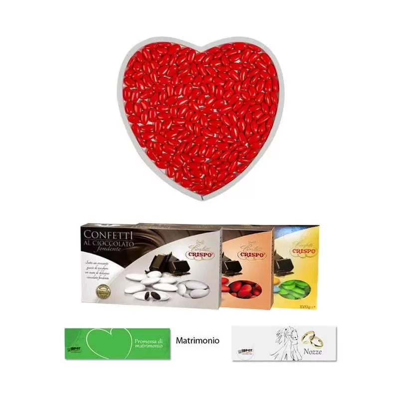 POLISTIROLO PORTACONFETTI - CUORE O SCRITTA
