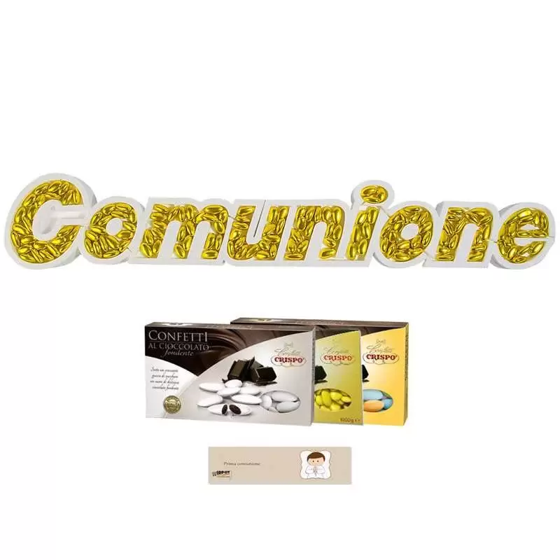 POLISTIROLO PORTACONFETTI - SCITTA COMUNIONE