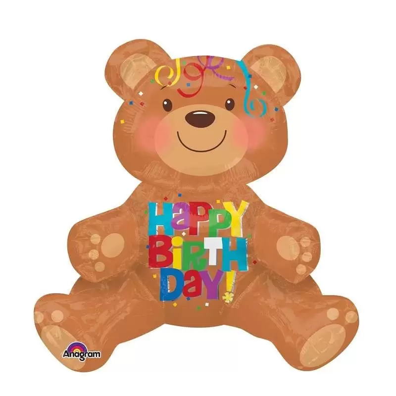 PALLONCINO FOIL - ORSO HAPPY BIRTHDAY