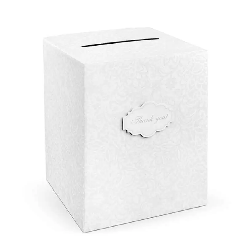CARD BOX BIANCA CON SCRITTA - SCATOLA PER MATRIMONIO