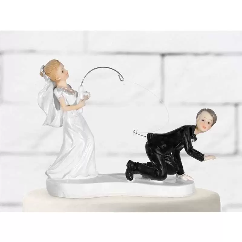 SPOSA CHE PESCA LO SPOSO - CAKE TOPPER DIVERTENTE