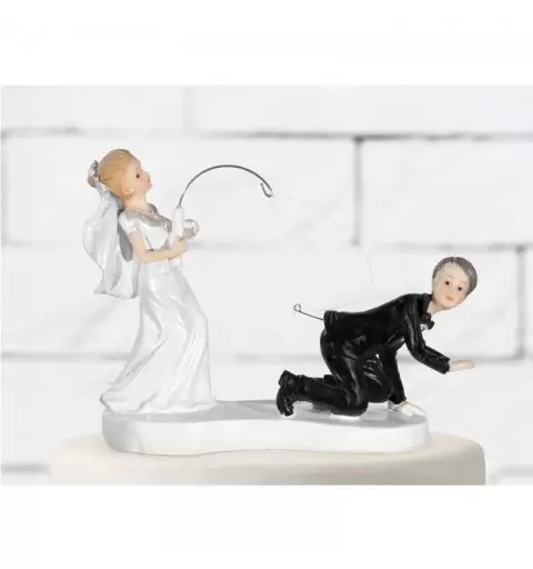 SPOSA CHE PESCA LO SPOSO - CAKE TOPPER DIVERTENTE