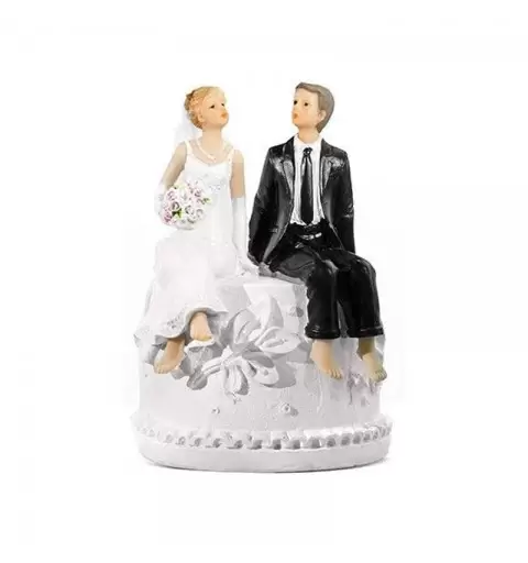 SPOSI SEDUTI SULLA TORTA - CAKE TOPPER CON SALVADANAIO