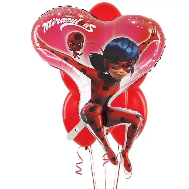 COMPOSIZIONE PALLONCINI LADYBUG - CON SUPERSHAPE