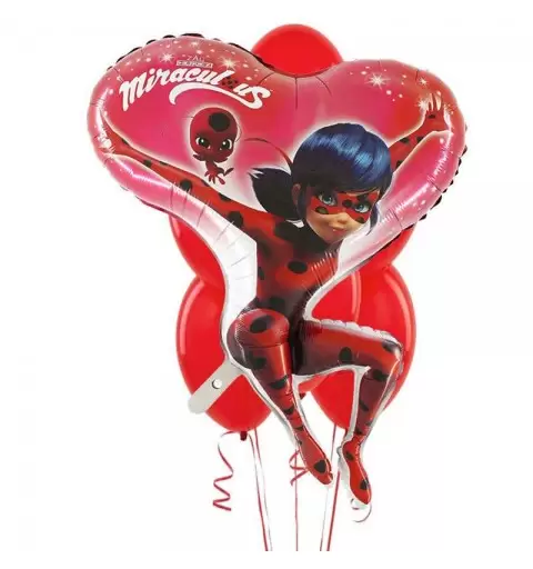 COMPOSIZIONE PALLONCINI LADYBUG - CON SUPERSHAPE